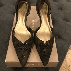 Ann Taylor “Ava” Black Lace D’orsay heels size 6.5